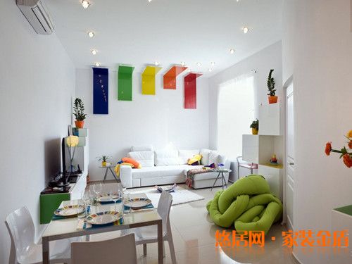 彩色裝修設(shè)計小清新客廳