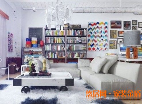 轉(zhuǎn)角書柜效果圖