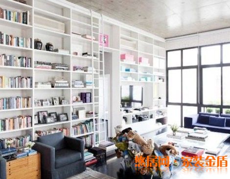 轉(zhuǎn)角書柜效果圖