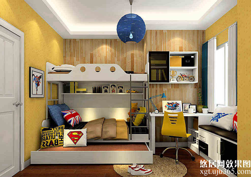 男孩兒童房效果圖