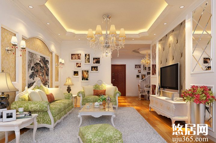 水晶吸頂燈效果圖