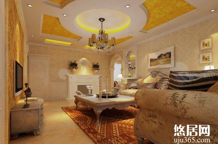 凹凸式吊頂效果圖